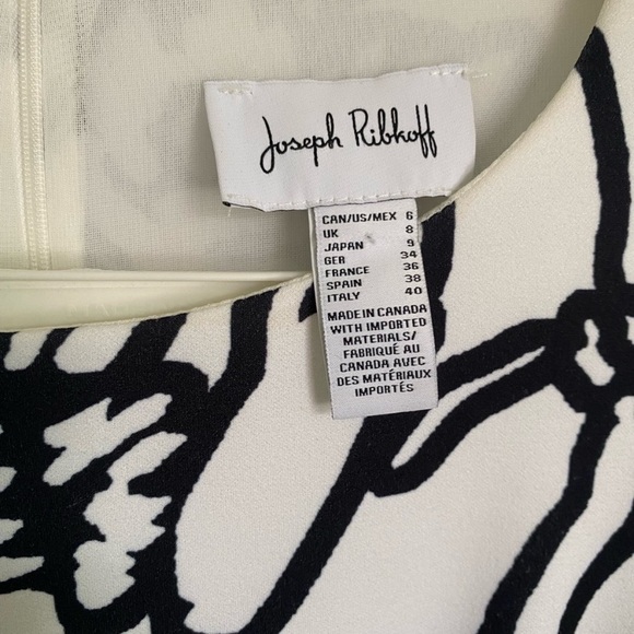 Joseph Ribkoff Monochrome Floral Mini Dress - Picture 5 of 6